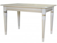 Стол обеденный Васко В (76,5х120х80) в классическом стиле, слоновая кость, золото Стол обеденный Васко В (76,5х120х80) в классическом стиле, слоновая кость, золото