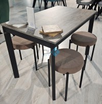 Стол Dikline L110 Сосна Пасадена (ЛДСП EGGER)/Опоры черный