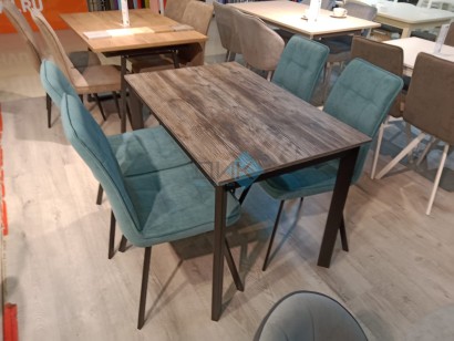 Стол Dikline L110 Сосна Пасадена (ЛДСП EGGER)/Опоры черный