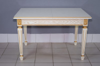 Кухонный стол Инфинити слоновая кость с золотой патиной