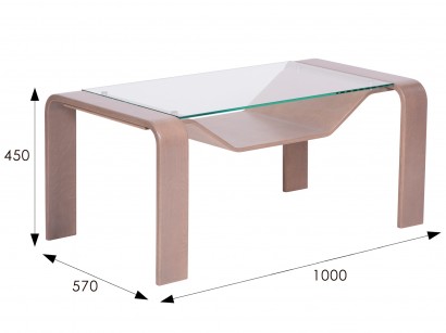 Стол журнальный Гурон 1 (45х100х57) в скандинавском стиле, шимо