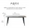 Дизайнерский мраморный обеденный стол 160x80x75 в итальянском стиле белого цвета на металлических ножках