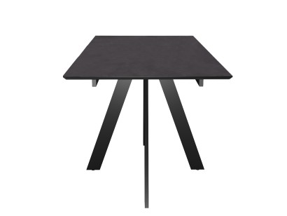 Стол DikLine DKD120, керамика 120(160)х80, мрамор бронза матовый, опоры черные (2 уп.)