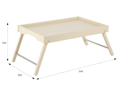 Столик-поднос Селена (25,5х54х34) в скандинавском стиле, слоновая кость