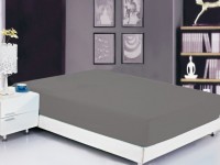 Простынь сатин на резинке PRC-R-46, 90x200 серый арт. PRC-R-46