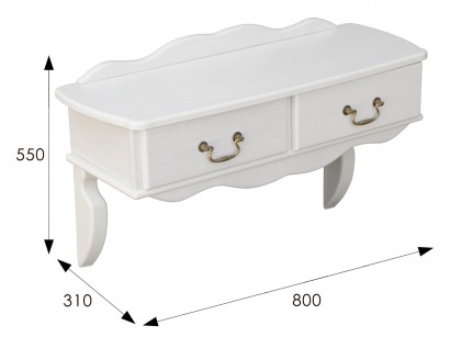 Консоль Берже 20 (55х80х31) в классическом стиле, белый ясень