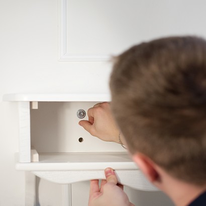 Консоль Берже 20 (55х80х31) в классическом стиле, белый ясень