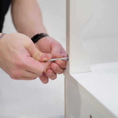 Консоль Берже 20 (55х80х31) в классическом стиле, белый ясень