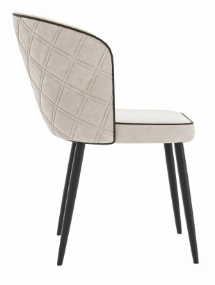 Стул DikLine 348 поворотный E52 бежевый, ножки черные