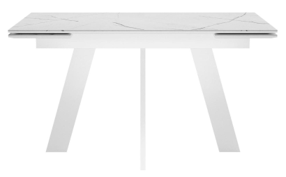 Стол DikLine SKM140 Керамика Белый мрамор/подстолье белое/опоры белые (2 уп.)