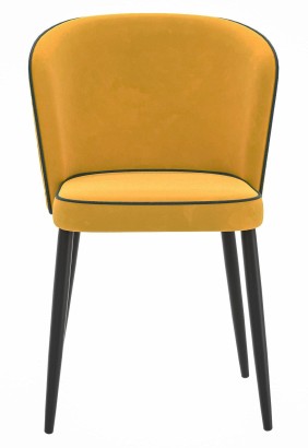 Стул DikLine 348 поворотный E54 горчичный, ножки черные
