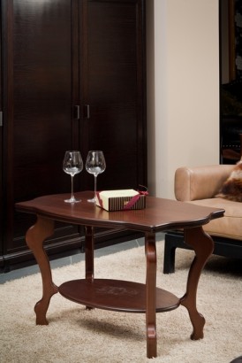 Стол журнальный Берже 1 (56х94х60) в классическом стиле, средне-коричневый