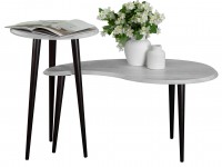 Стол журнальный BeautyStyle 2 (60х40х40) в стиле лофт, дуб дымчатый, венге