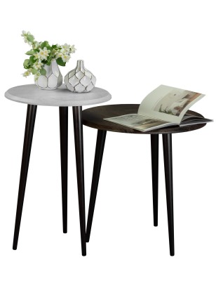 Стол журнальный BeautyStyle 2 (60х40х40) в стиле лофт, дуб дымчатый, венге