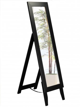 Зеркало напольное BeautyStyle 1 (130х35х45) в классическом стиле, чёрный