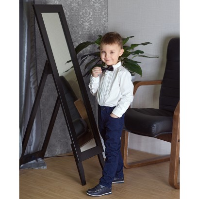 Зеркало напольное BeautyStyle 1 (130х35х45) в классическом стиле, чёрный