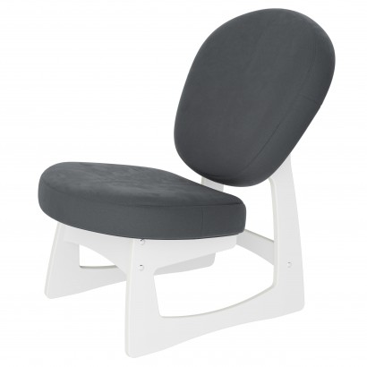 Кресло для отдыха Смарт G Силуэт (81х55х78) в скандинавском стиле, макс 965, молочный дуб