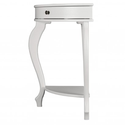 Консоль угловая Элегант Л (73х45х45) в классическом стиле, молочный дуб