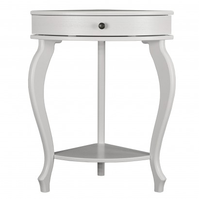 Консоль угловая Элегант Л (73х45х45) в классическом стиле, молочный дуб