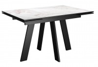 Стол DikLine SKM120 Керамика Italian Grey (глянец серый)/опоры черные