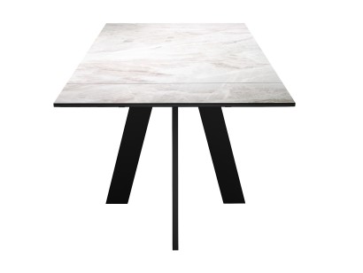 Стол DikLine SKM120 Керамика Italian Grey (глянец серый)/опоры черные