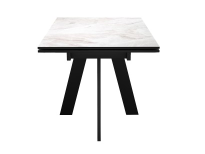 Стол DikLine SKM120 Керамика Italian Grey (глянец серый)/опоры черные