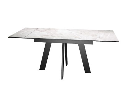 Стол DikLine SKM120 Керамика Italian Grey (глянец серый)/опоры черные