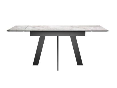Стол DikLine SKM120 Керамика Italian Grey (глянец серый)/опоры черные