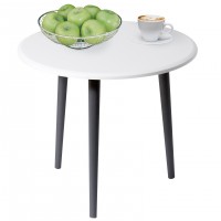 Стол журнальный Манхэттен (48х55х55) в скандинавском стиле, белый, серый Стол журнальный Манхэттен (48х55х55) в скандинавском стиле, белый, серый