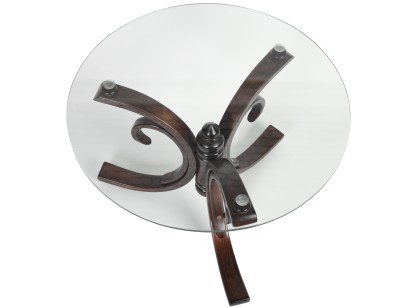 Стол журнальный Миледи (48х70х70) в классическом стиле, темно-коричневый