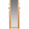 Вешалка костюмная с зеркалом на колесах В 24Н (137х48х35) в классическом стиле, светло-коричневый