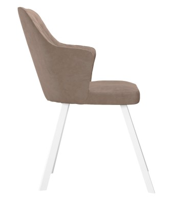 Стул DikLine 245 поворотный, К4 капучино, ножки белые