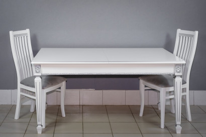 Комплект мебели для кухни стол Инфинити белый и два стула Вегас белые