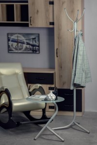 Стол журнальный Дуэт 5 прозрачное (55х50х50) в стиле техно, металлик Стол журнальный Дуэт 5 прозрачное (55х50х50) в стиле техно, металлик