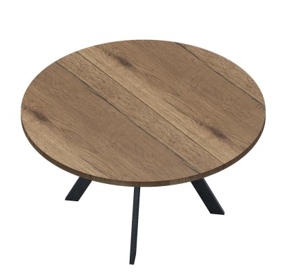 Стол DikLine RD100 Дуб Галифакс/опоры черные