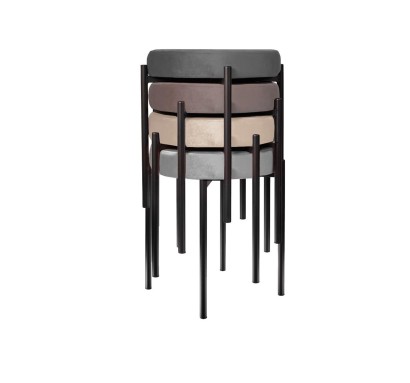 Табурет M DikLine, B22 GREY, ножки черные