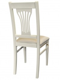 Стул Анри (98х45х44,5) в классическом стиле, слоновая кость, золото, атина ваниль