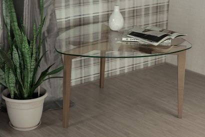 Стол журнальный Рилле 443 (50х90х90) в скандинавском стиле, серый