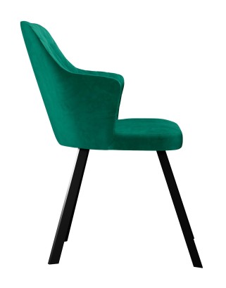 Стул DikLine 245 поворотный, К13 изумруд, ножки черные