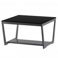 Стол журнальный BeautyStyle 1 (43х70х70) в стиле техно, графит, стекло черное Стол журнальный BeautyStyle 1 (43х70х70) в стиле техно, графит, стекло черное