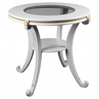 Стол журнальный Глория С Л (65х74х74) в классическом стиле, молочный дуб Стол журнальный Глория С Л (65х74х74) в классическом стиле, молочный дуб