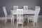 Комплект мебели для кухни стол Инфинити белый и шесть стульев Вегас белых