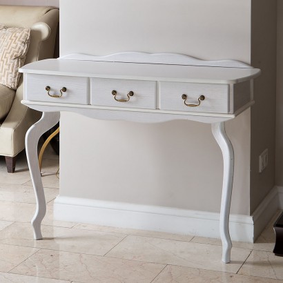 Консоль Берже 6 (85х110х41) в классическом стиле, белый ясень