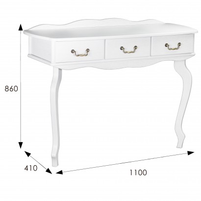 Консоль Берже 6 (85х110х41) в классическом стиле, белый ясень