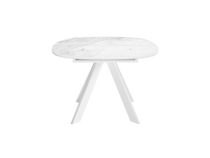 Стол DikLine BK100 Керамика Белый мрамор/подстолье белое/опоры белые