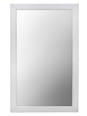 Зеркало навесное Берже 24 (90х55х1,6) в классическом стиле, белый ясень