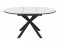 Обеденный стол MB110 черный, стекло белое сатин optiwhite , опоры MB черные - DikLine
