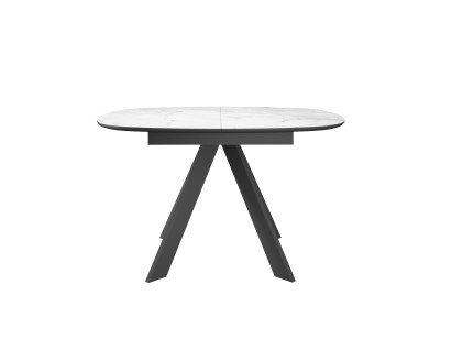 Стол DikLine BK100 Керамика Белый мрамор/подстолье черное/опоры черные