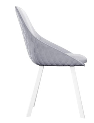 Стул DikLine 246 поворотный, Z46 перламутр, ножки белые