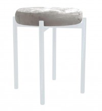 Табурет M DikLine, M02 бежевый, ножки белые